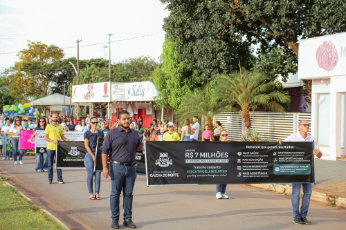 Câmara Municipal participa do desfile de 7 de Setembro em Gaúcha do Norte.