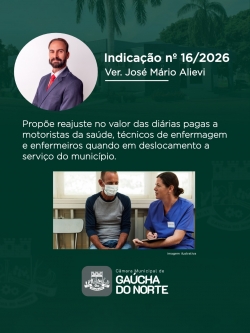 Câmara Municipal de Gaúcha do Norte realiza 2ª Sessão Ordinária de 2026