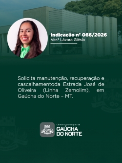14ª Sessão Ordinária da Câmara Municipal de Gaúcha do Norte é realizada nesta terça-feira