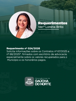 14ª Sessão Ordinária da Câmara Municipal de Gaúcha do Norte é realizada nesta terça-feira